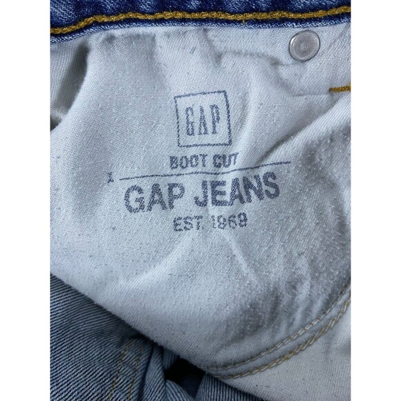 Gap Bootcut Jeans Women's 27 Blue Denim Stretch Flat Front 5-Pockets Y2K Casual - Picture 12 of 16